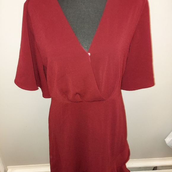 She & Sky Wine Dress Size Large - Picture 3 of 3